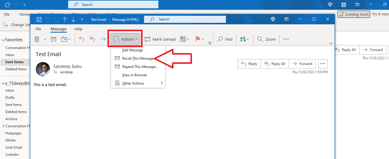 How to Recall a Message in Outlook? 2 How to Recall a Message in Outlook? 1