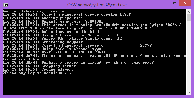 Troubleshooting 'Failed to Bind to Port' Error in Minecraft 2 Troubleshooting 'Failed to Bind to Port' Error in Minecraft 1