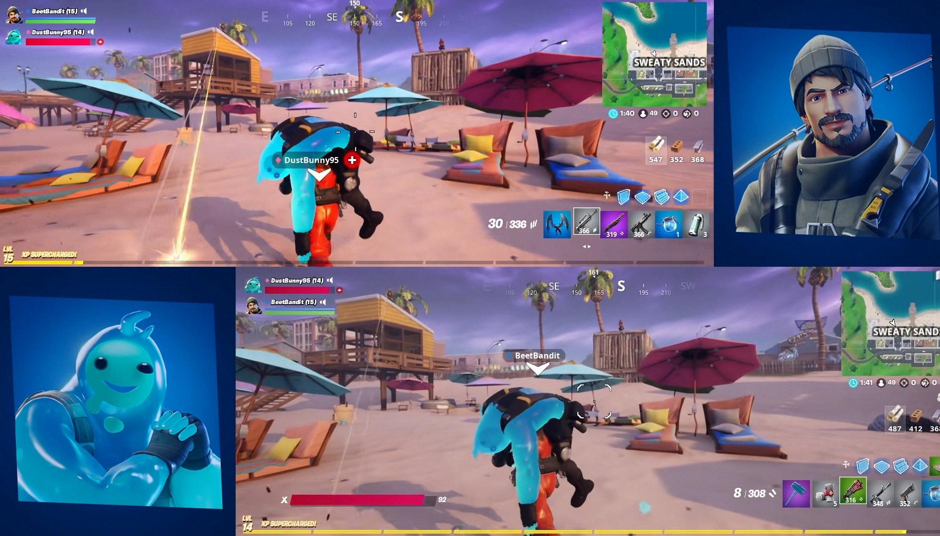 fortnite duos split screen not working
