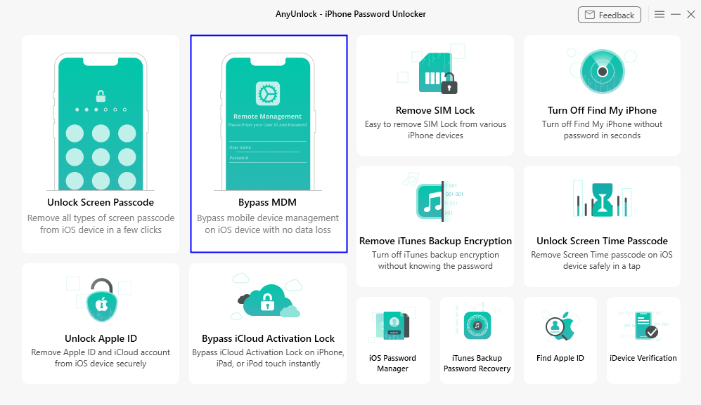 Unlock Your iOS Device with AnyUnlock MDM Bypass 2 Unlock Your iOS Device with AnyUnlock MDM Bypass 1