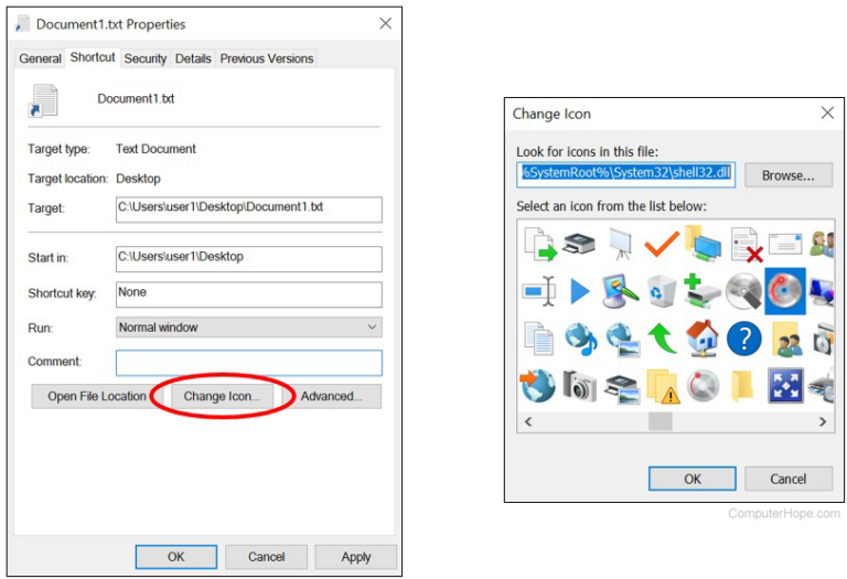 How to Change A Shortcut Icon? 1