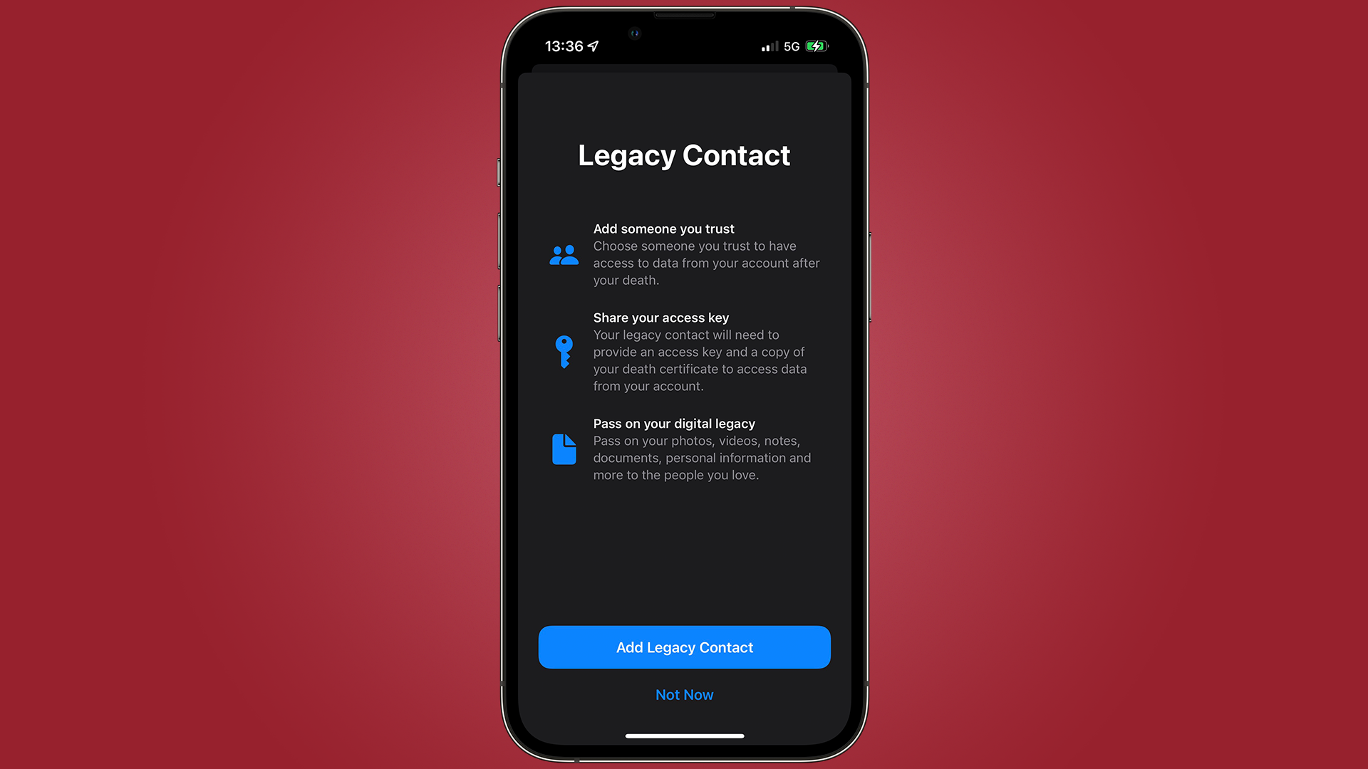 How to Set Up a Legacy Contact on iOS 15.2? 2 How to Set Up a Legacy Contact on iOS 15.2? 1