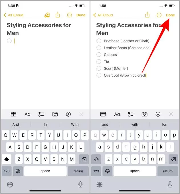 How to Make a Checklist in Notes? 3