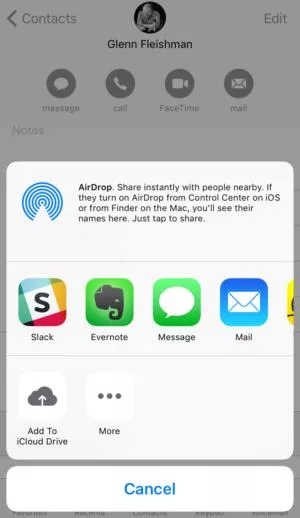 How to Share Your Contact on iPhone? 5