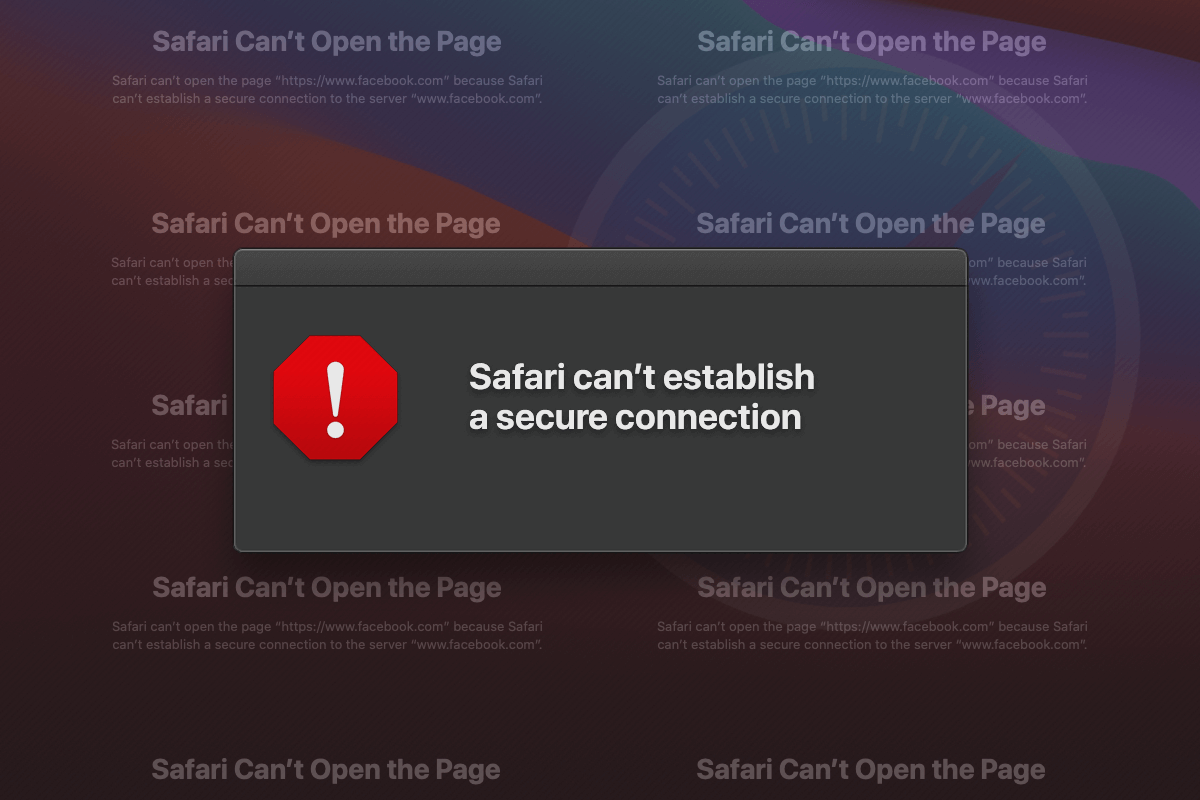 safari cannot open connection lost