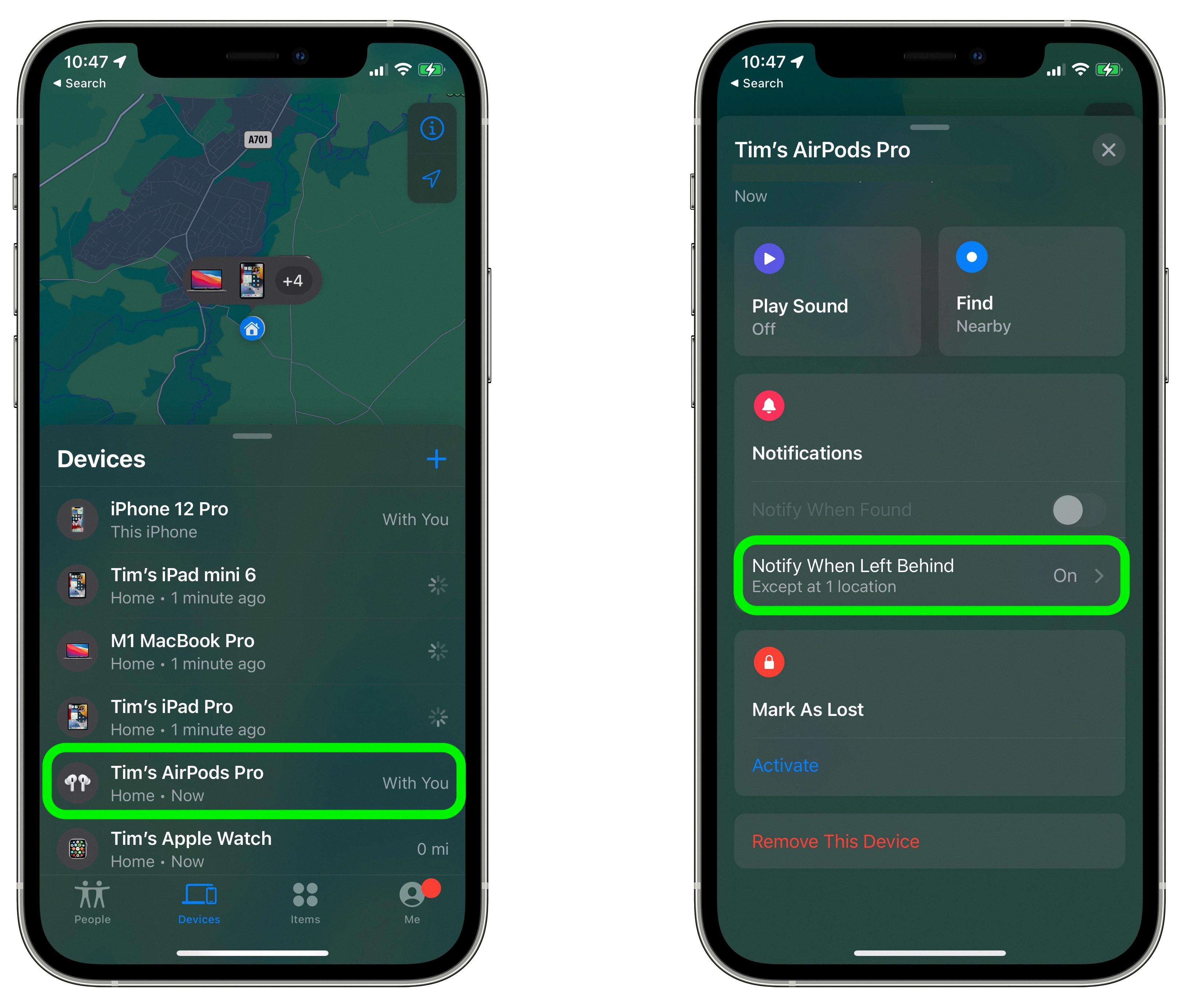 How to Set Up 'Notify When Left Behind' on AirPods? 5