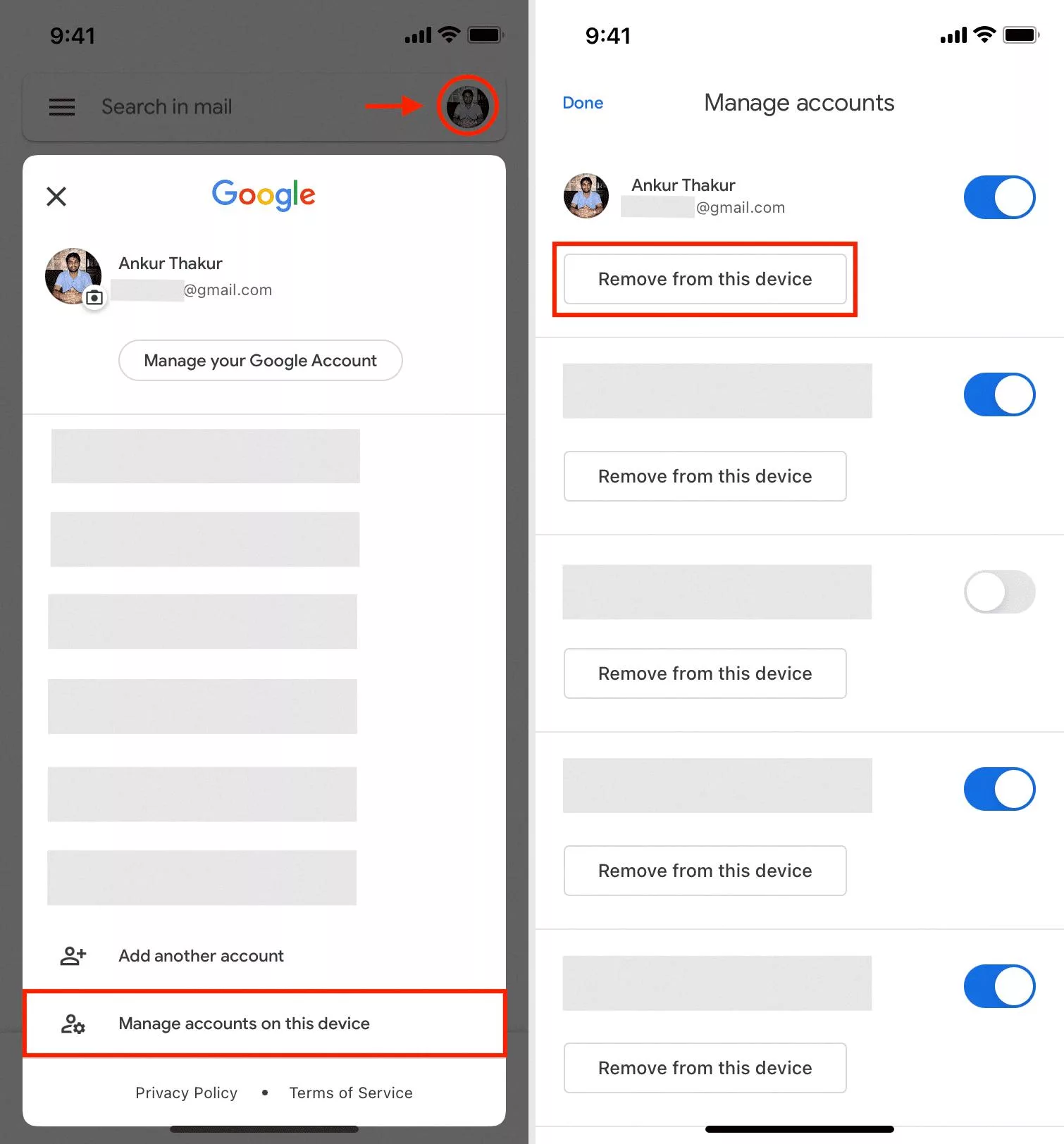 how to sign google account on iphone