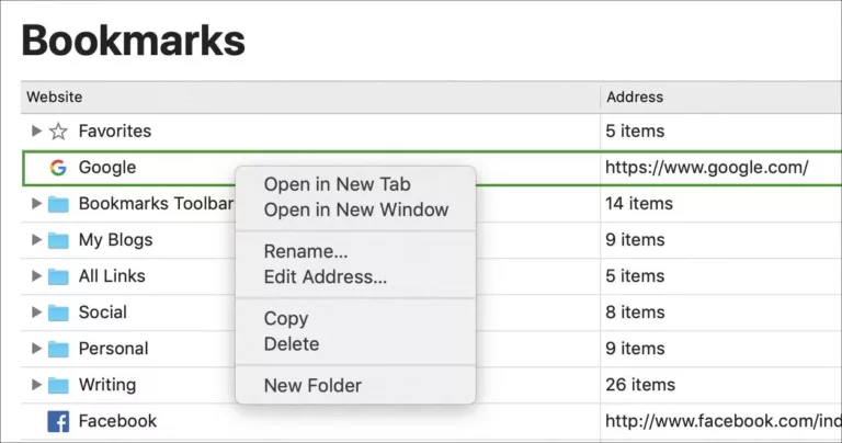 How to Edit Bookmarks in Safari? 9