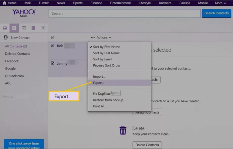 How to Export Yahoo Contacts to iPhone and Android? 11