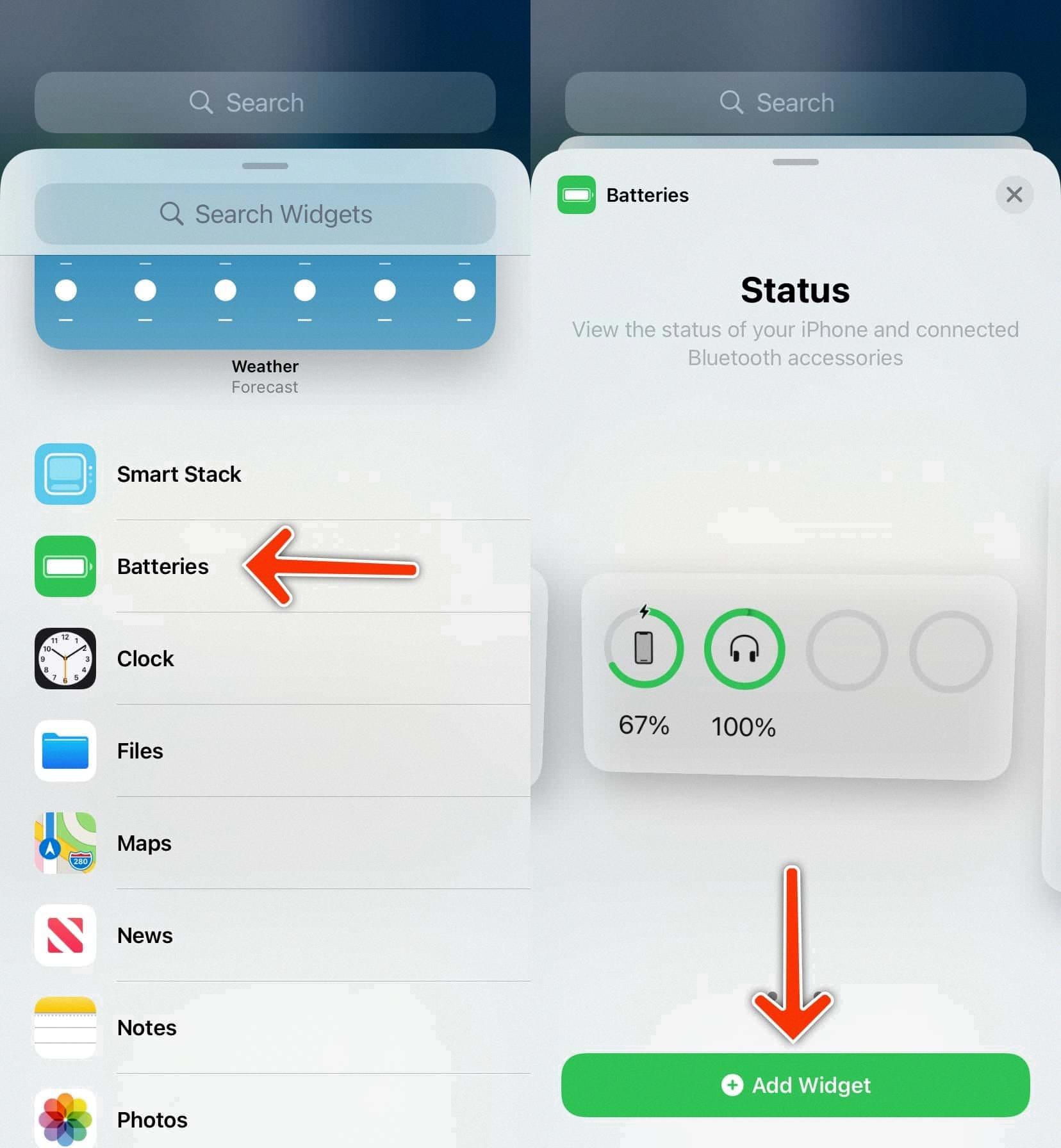 how to check headphone battery on iphone 14