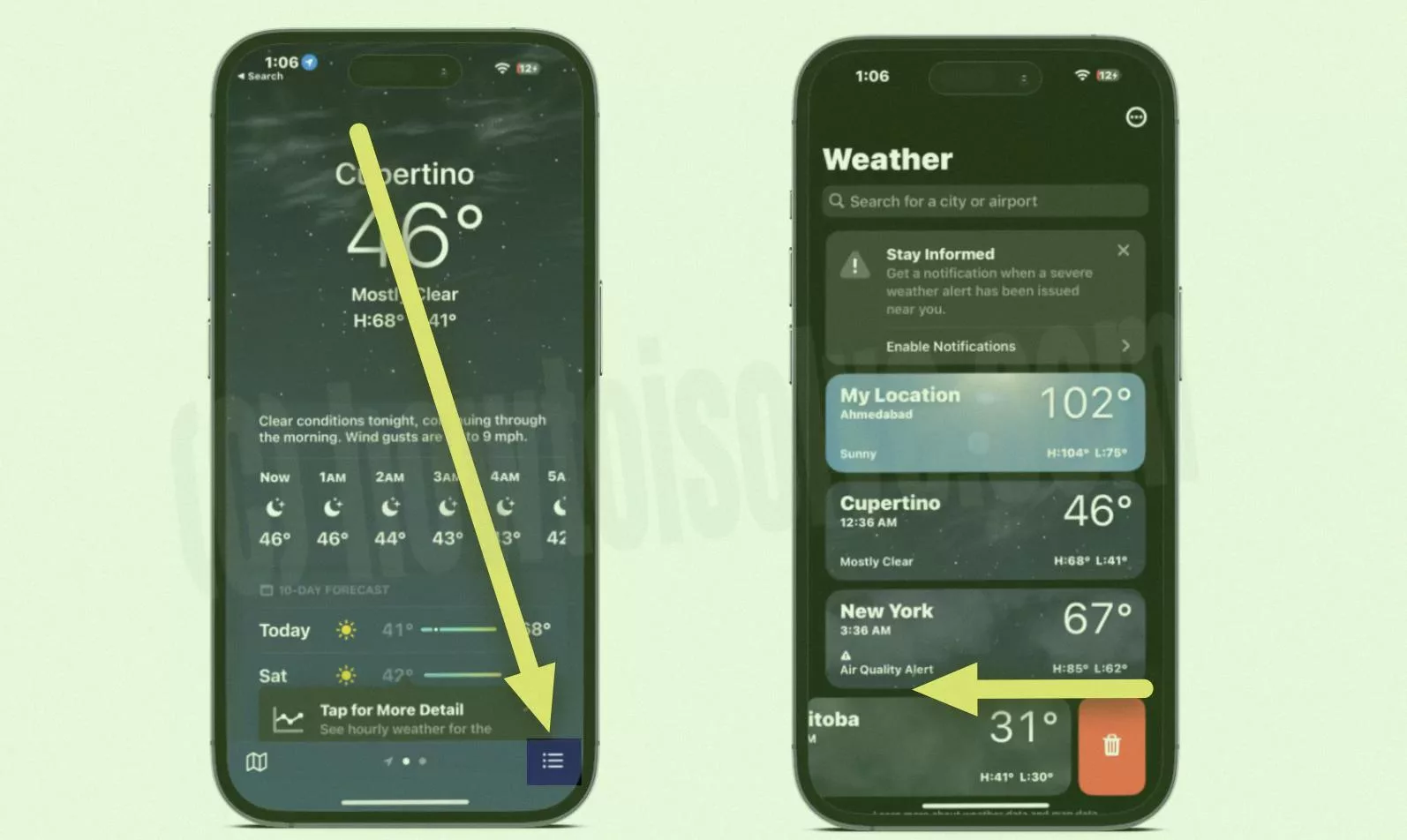 How to Delete a City From the Weather App? DeviceMAG