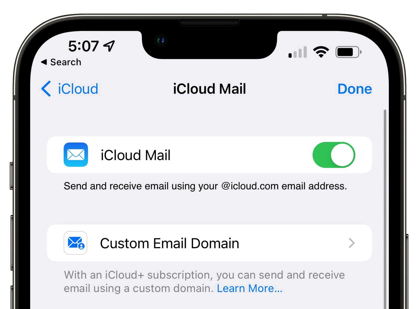 how to get icloud email on iphone