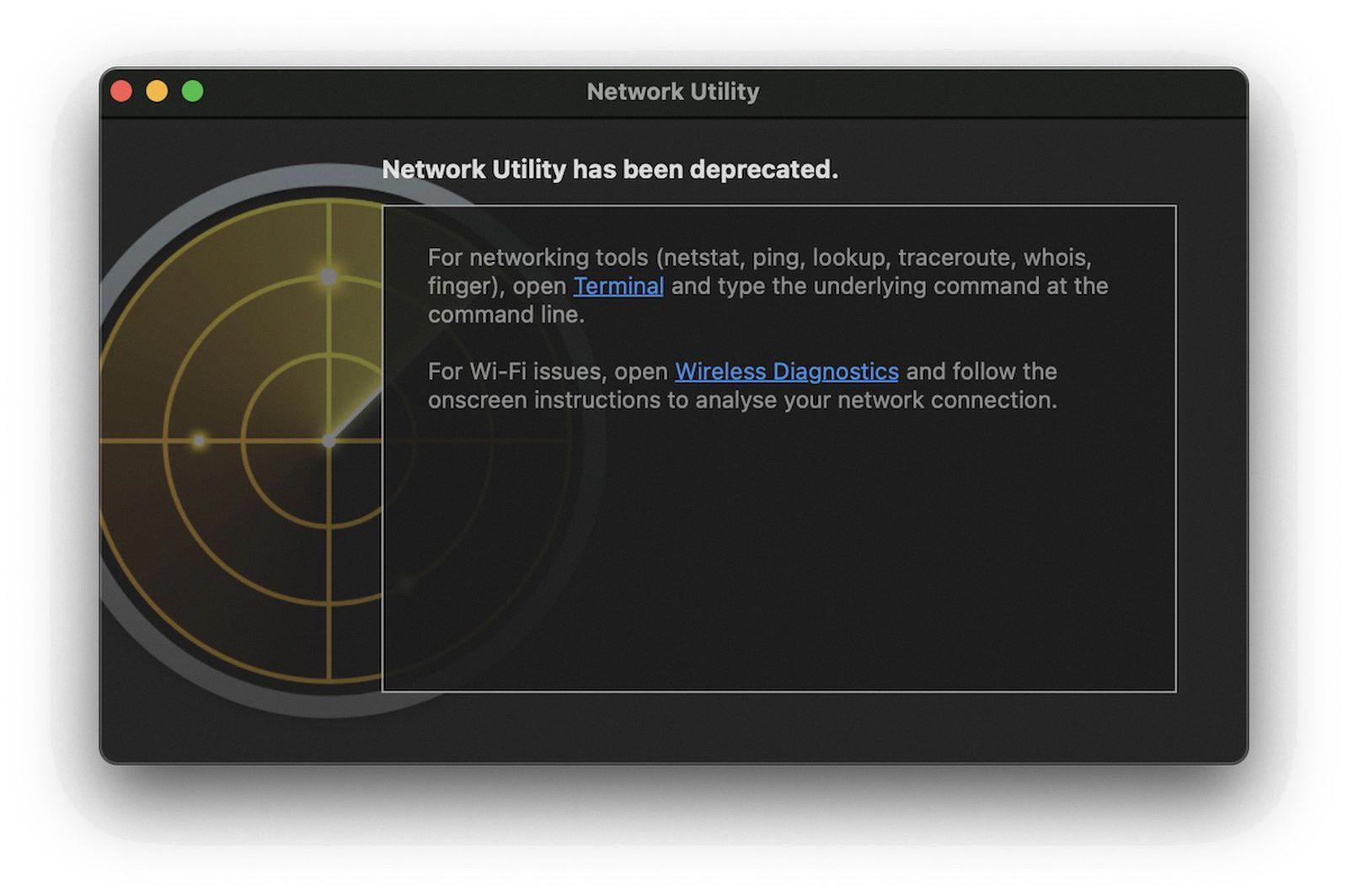 mac network utility