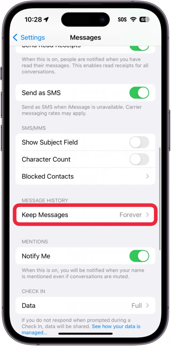 How to Turn Off Auto Delete Old Conversations on iPhone