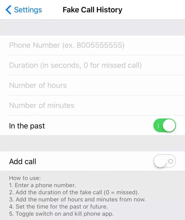 Fake iPhone Call Generator: Adding Fun and Flexibility to Your Call History 3
