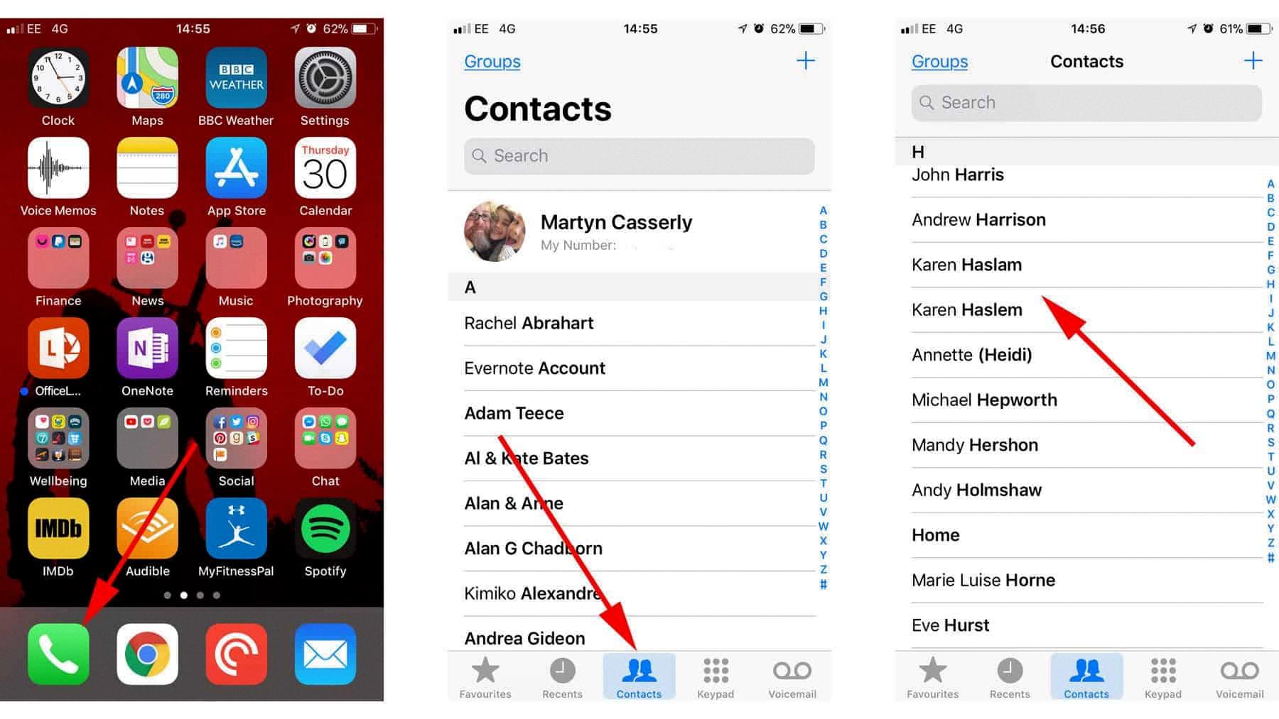 how to delete all contacts on iphone