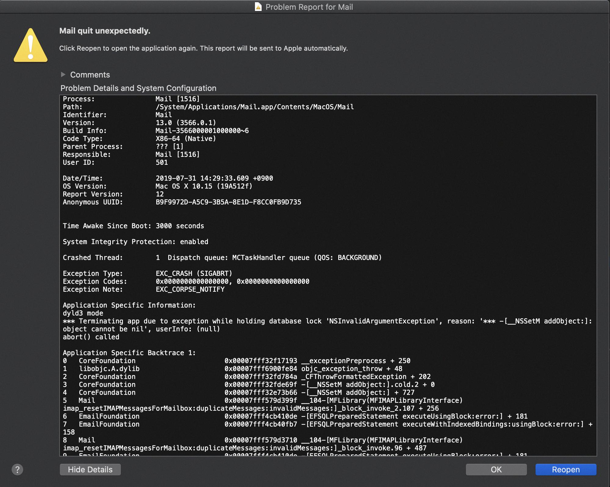 mail app crashes mac mail app crashes mac