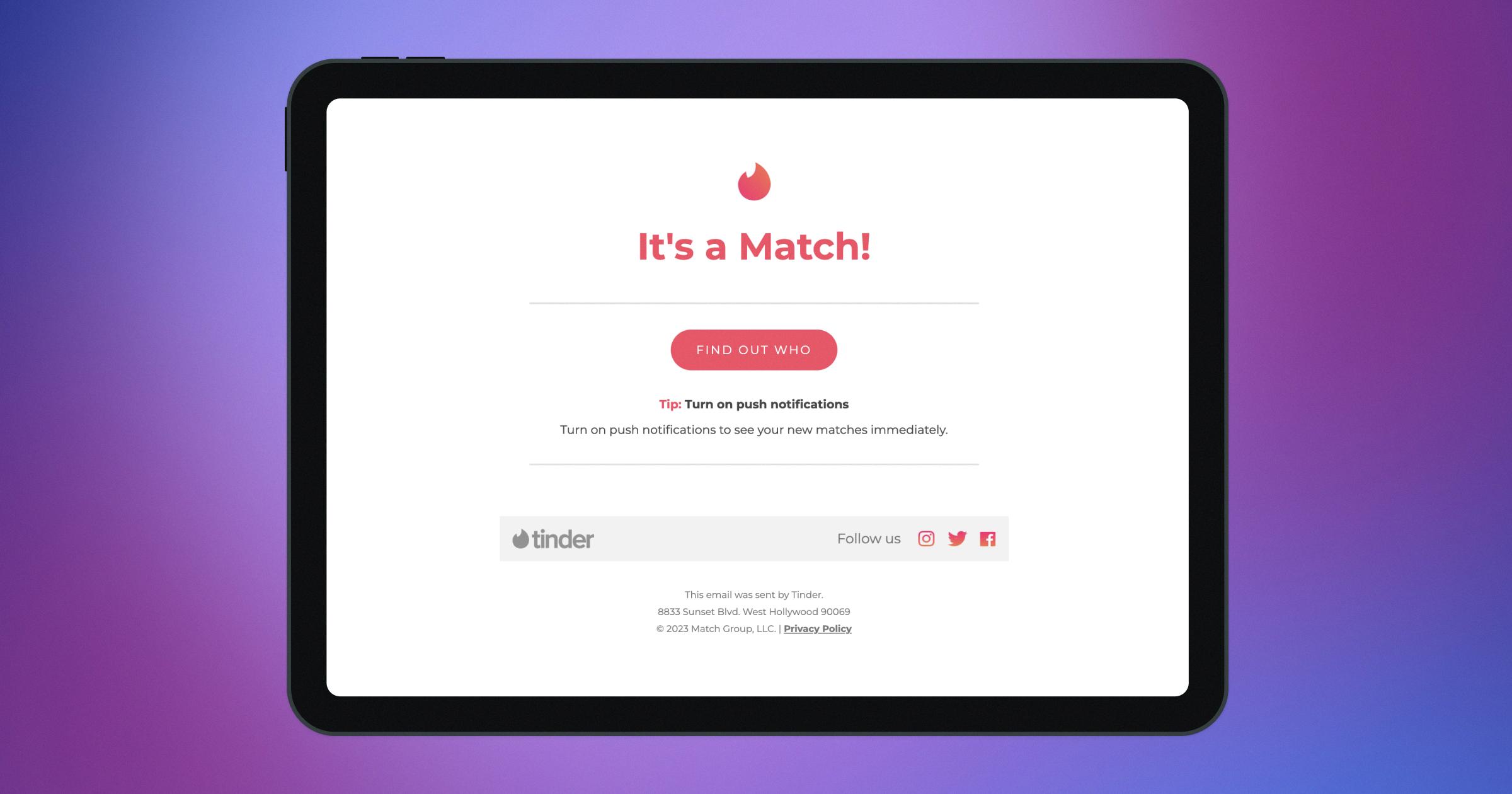 tinder its a match tinder its a match