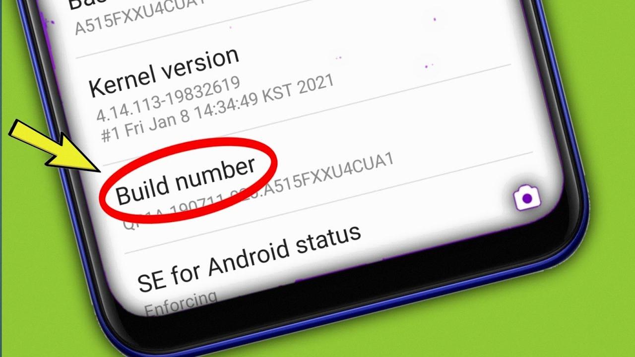 build number android build number android