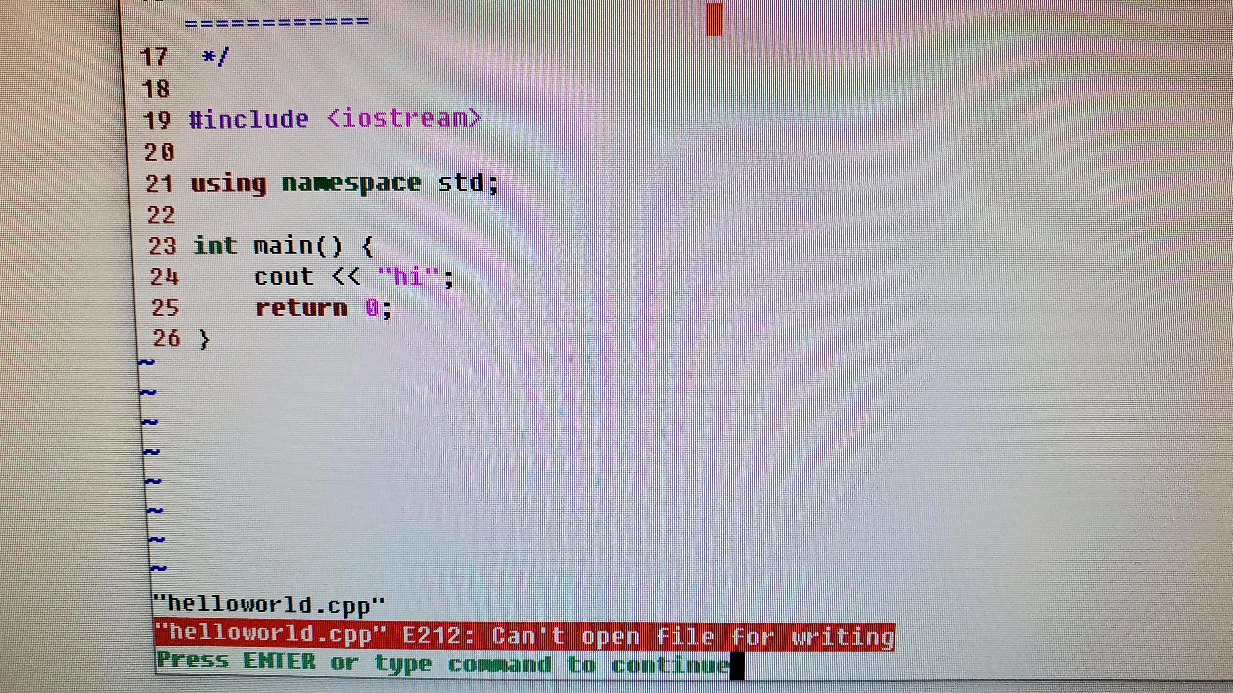 cant open file for writing cant open file for writing