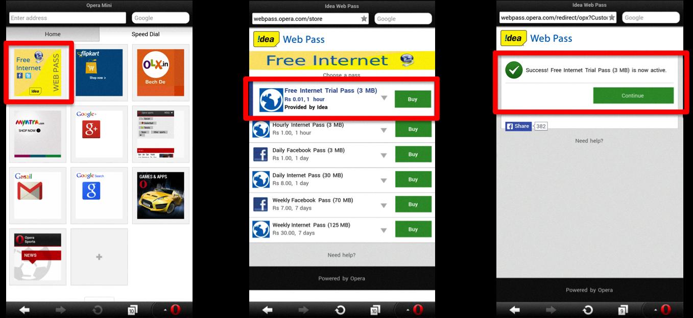 how to get free internet on android
