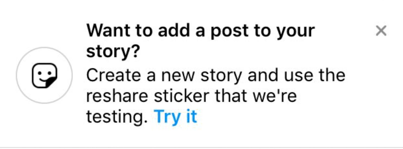 how to get rid of reshare sticker on instagram