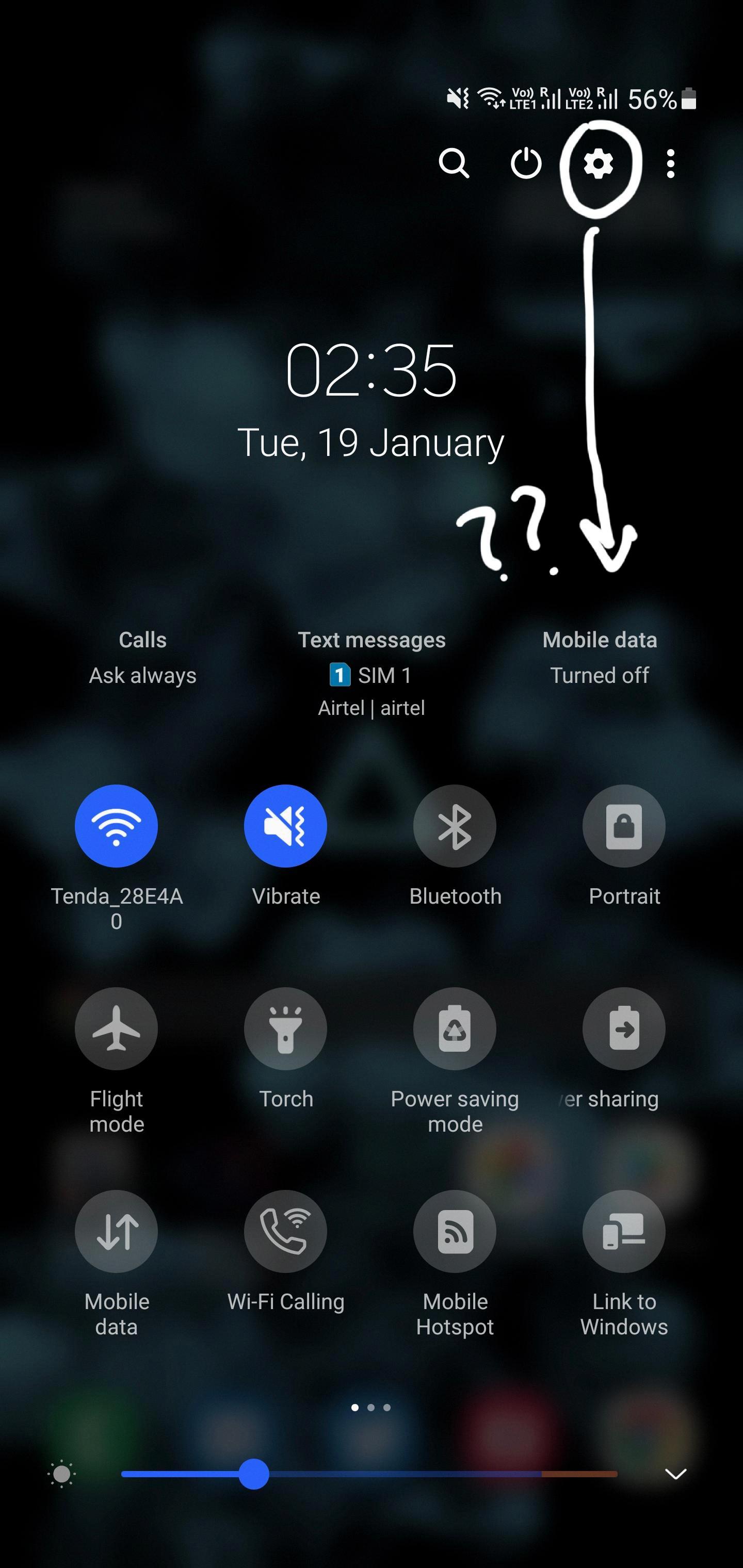 how to get settings icon back on android