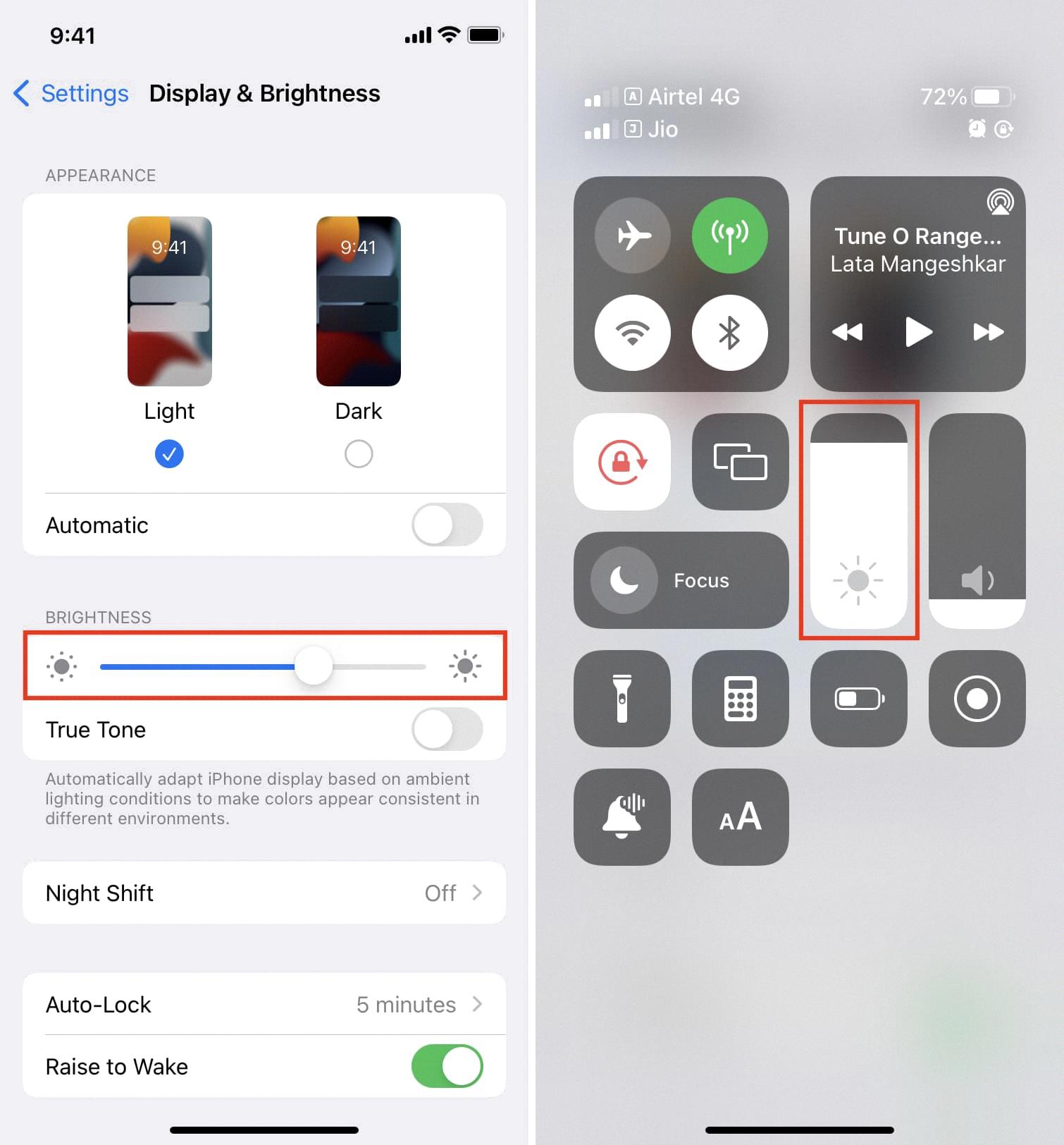 how to lock brightness on iphone