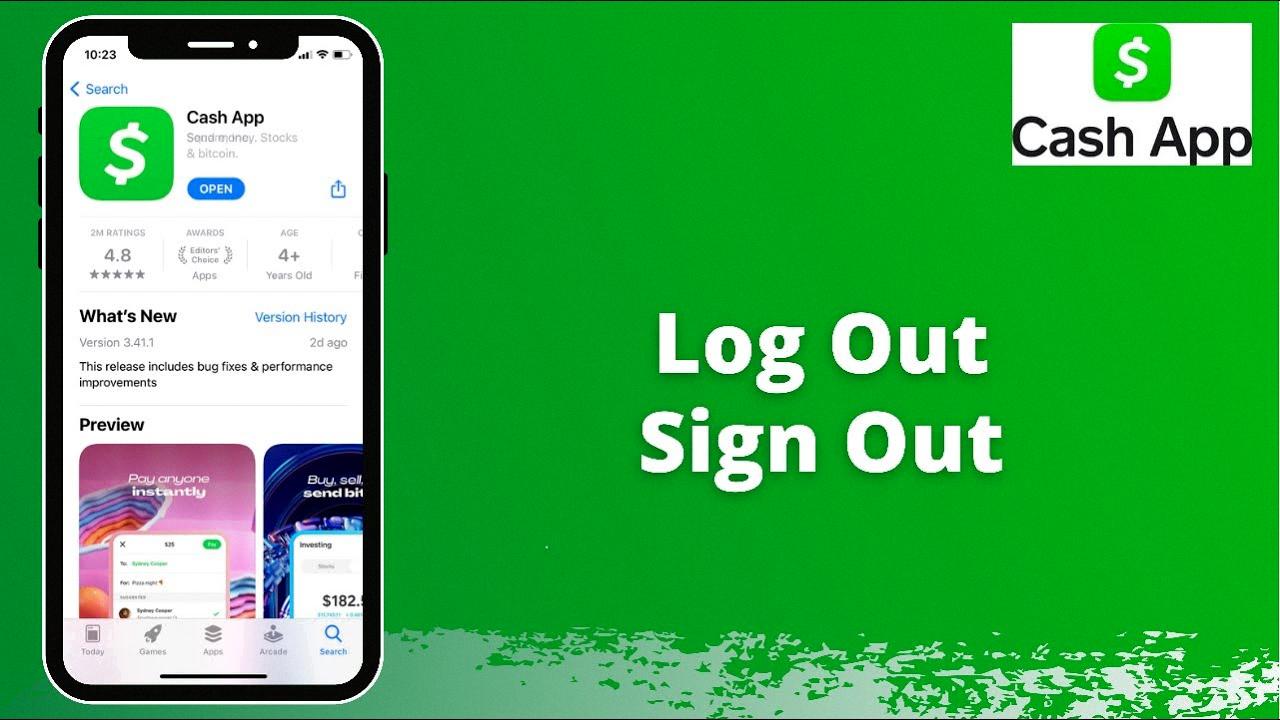 how to log out of cash app