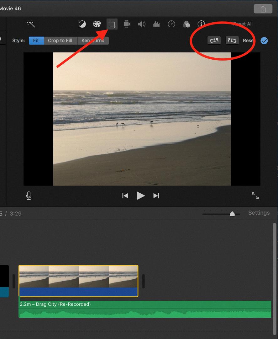 how to make imovie full screen