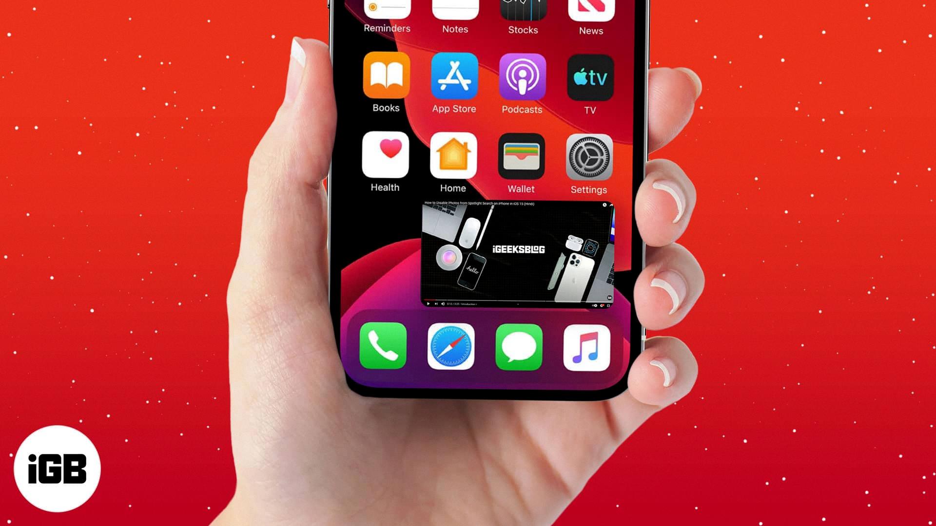 how to minimize youtube on iphone