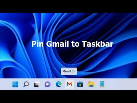 how to pin gmail to taskbar