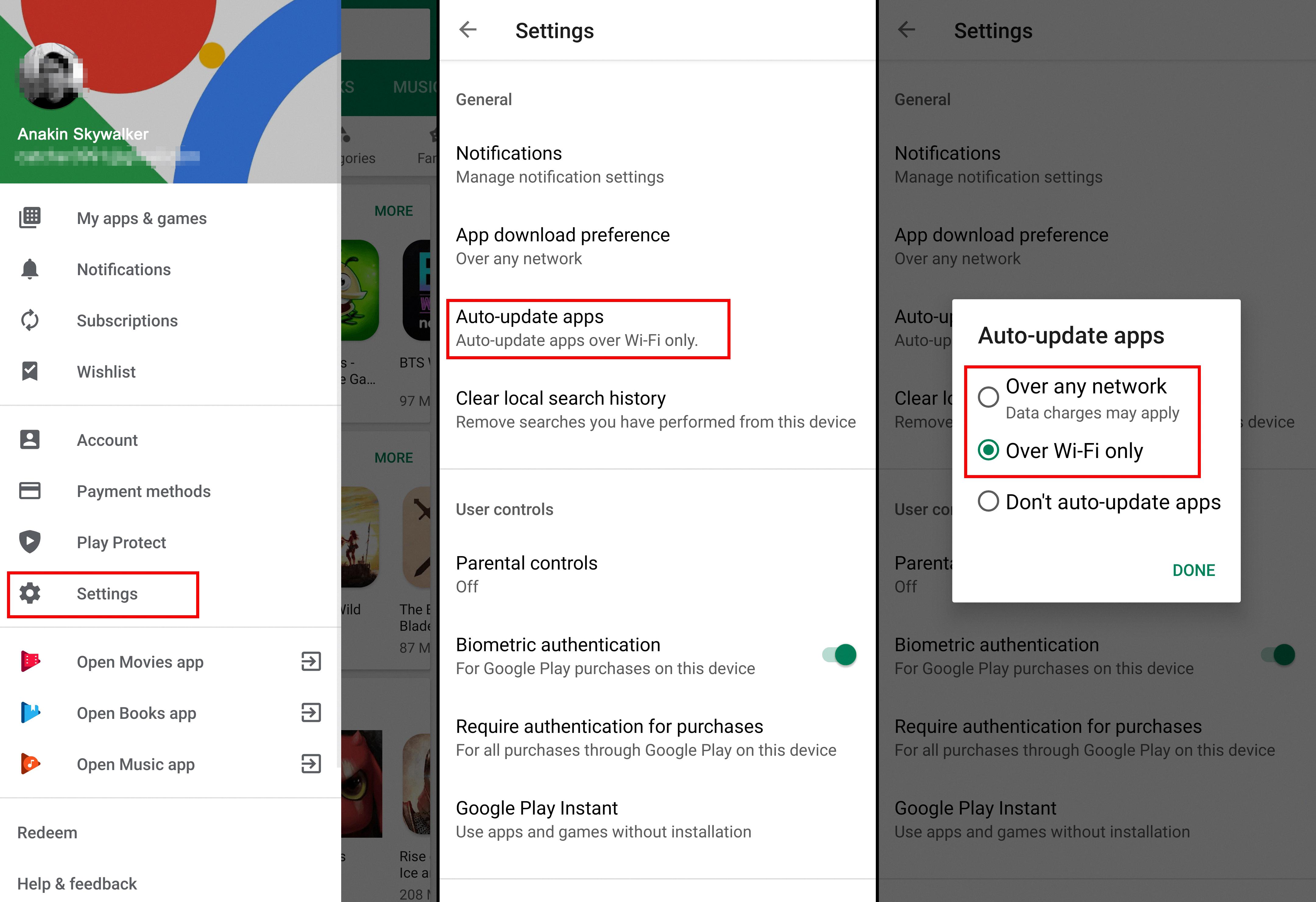how to remove app updates on android
