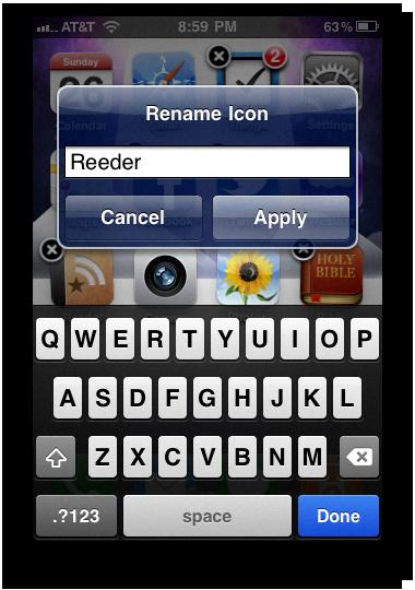 how to rename apps on iphone