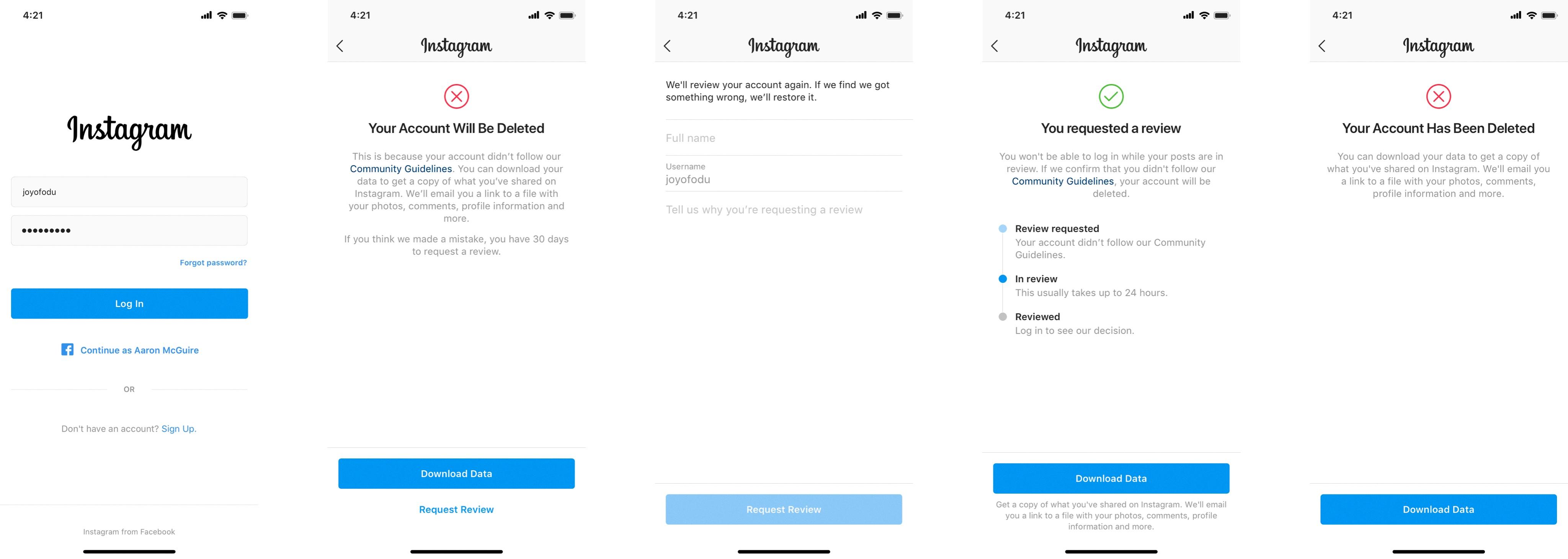 how to see deleted follow requests on instagram