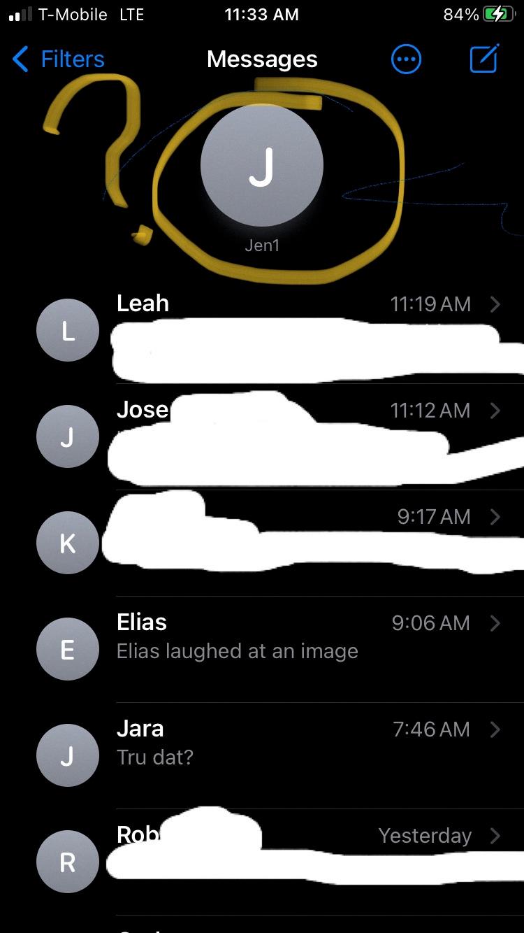 how to see recent text contacts on iphone