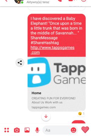 how to send a link in a text on android