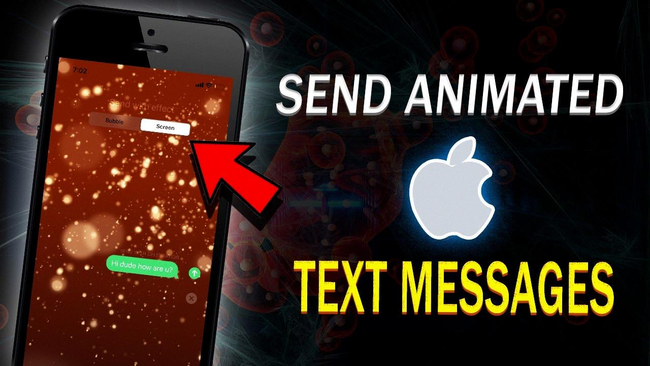 how to send animated text