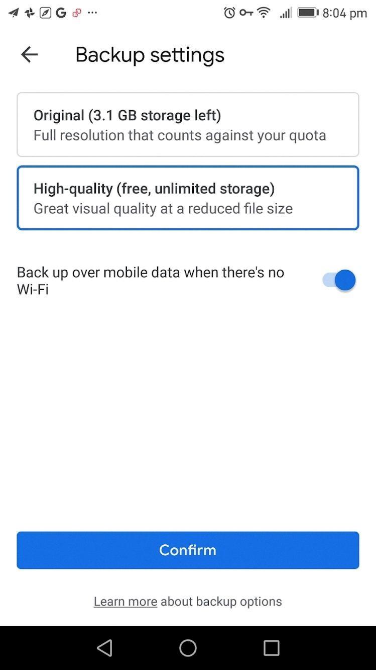 how to send good quality videos on android