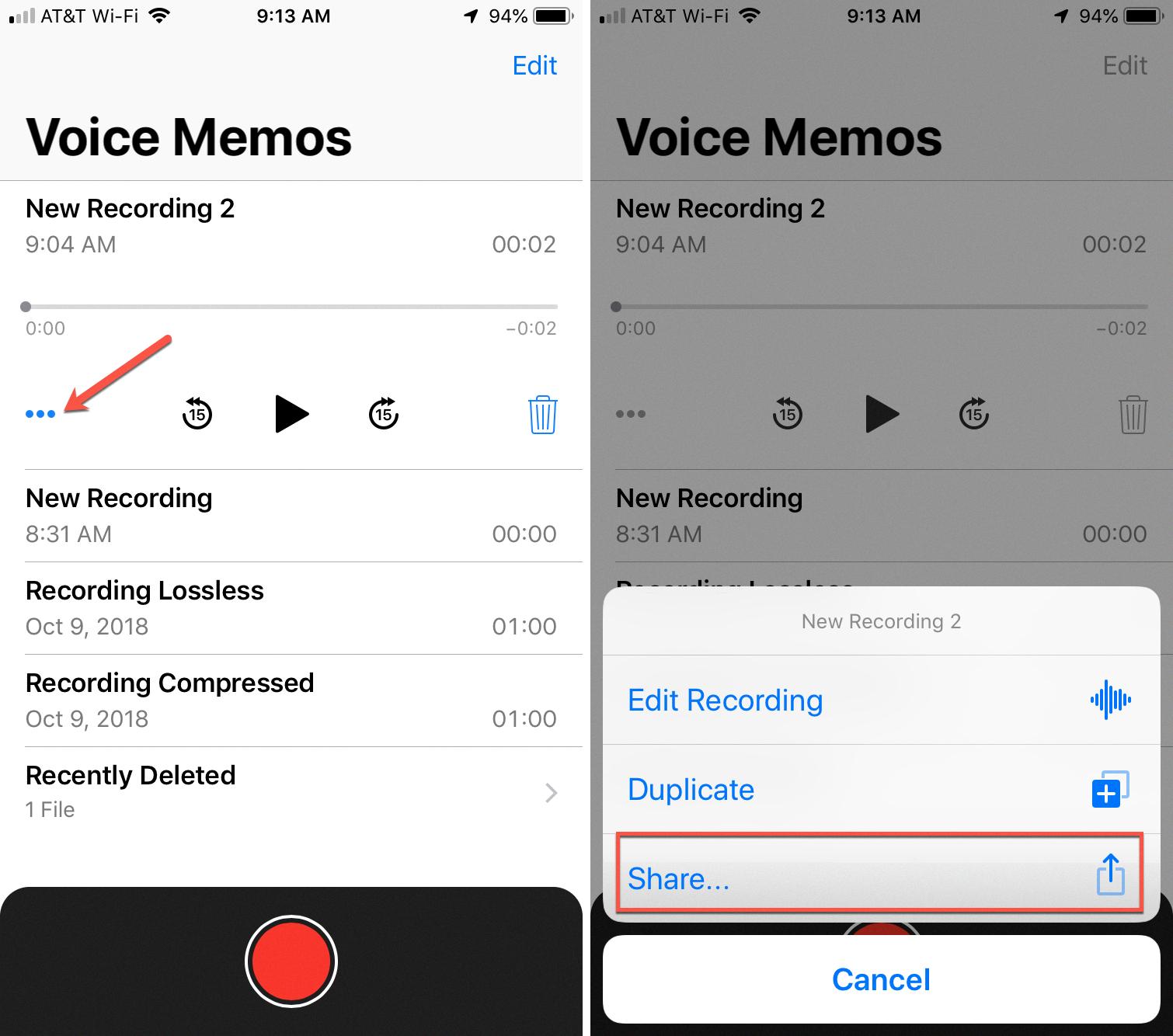 how to send voice message on iphone to android