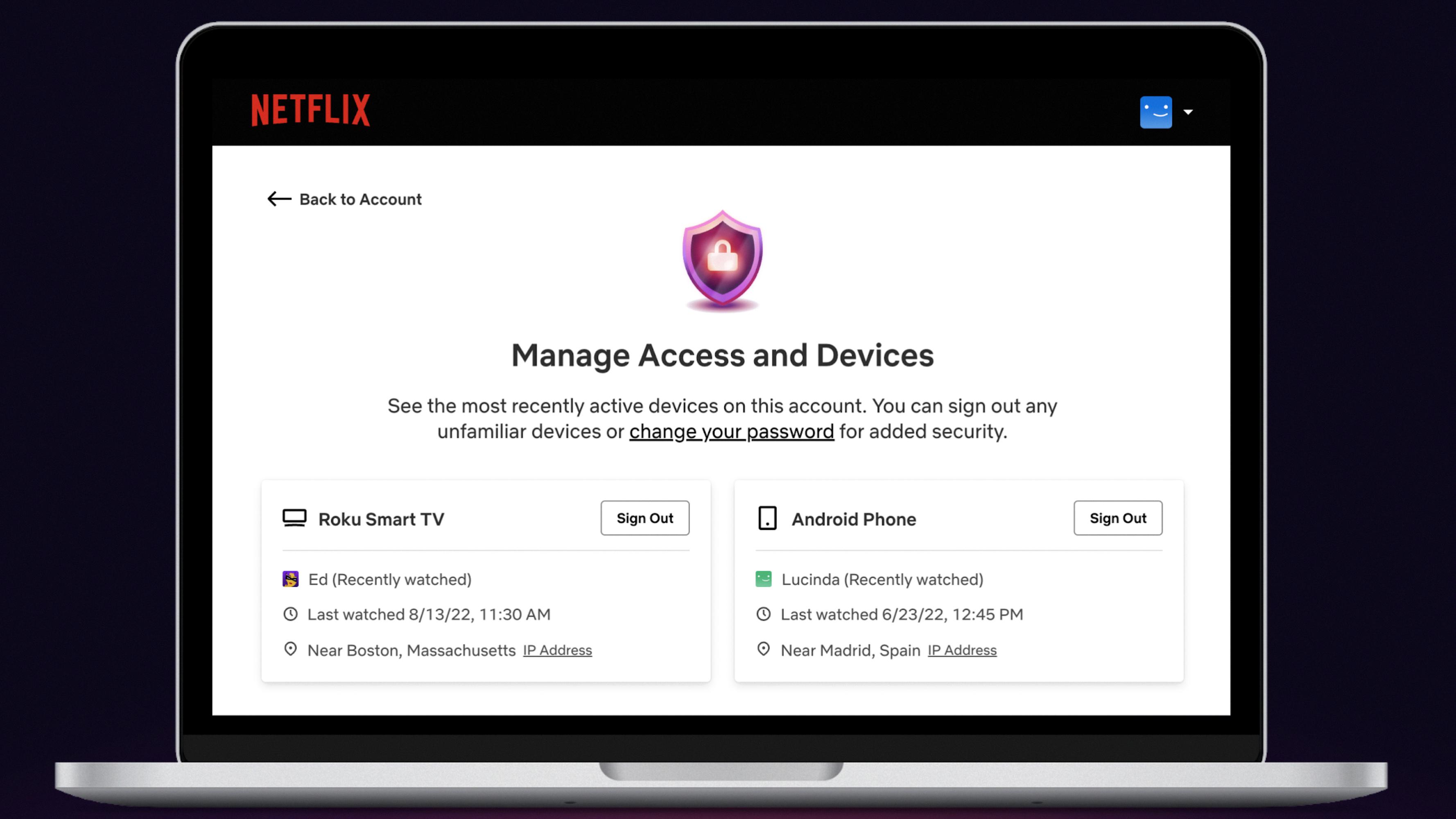 how to switch netflix accounts