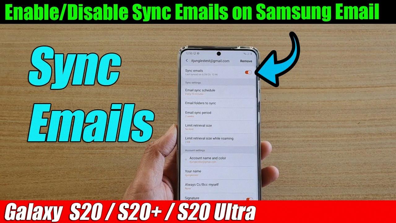 how to sync email android