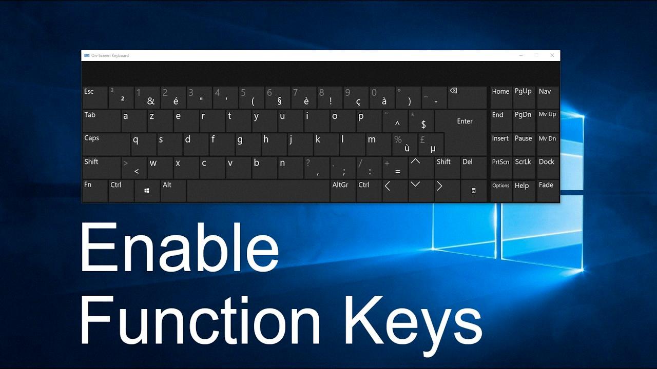 how to turn off fn lock windows 10