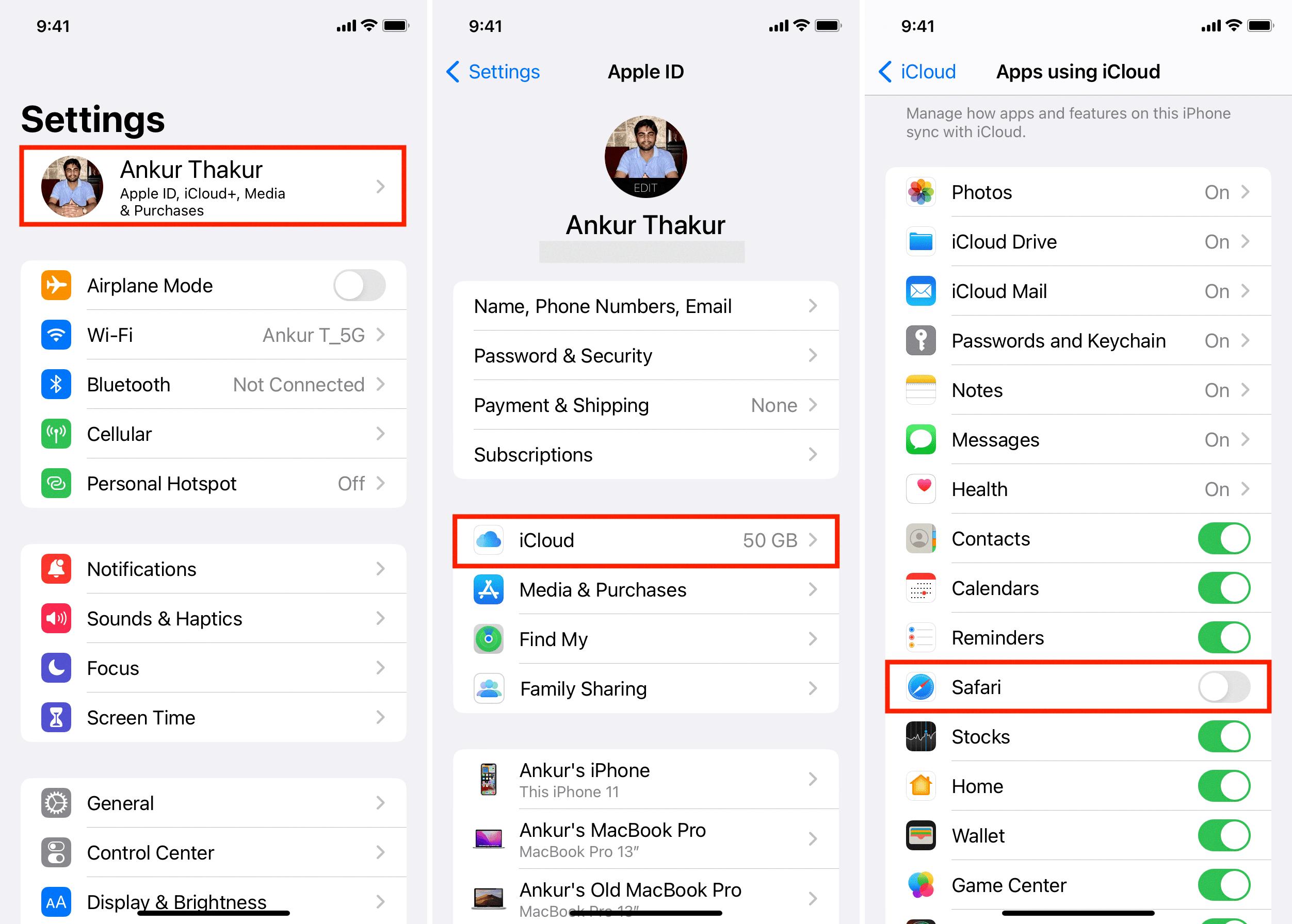 how to turn off sync