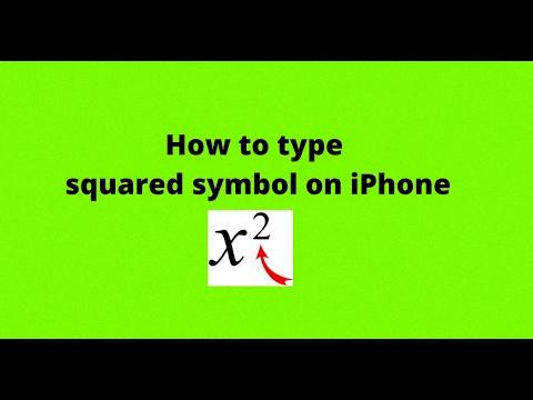 how to type squared on iphone