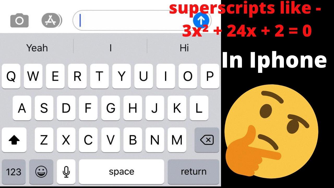 how to type superscript iphone