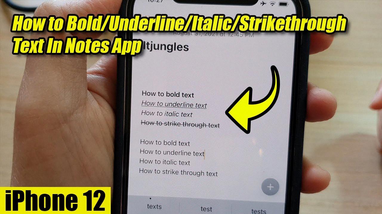 how to underline text on iphone