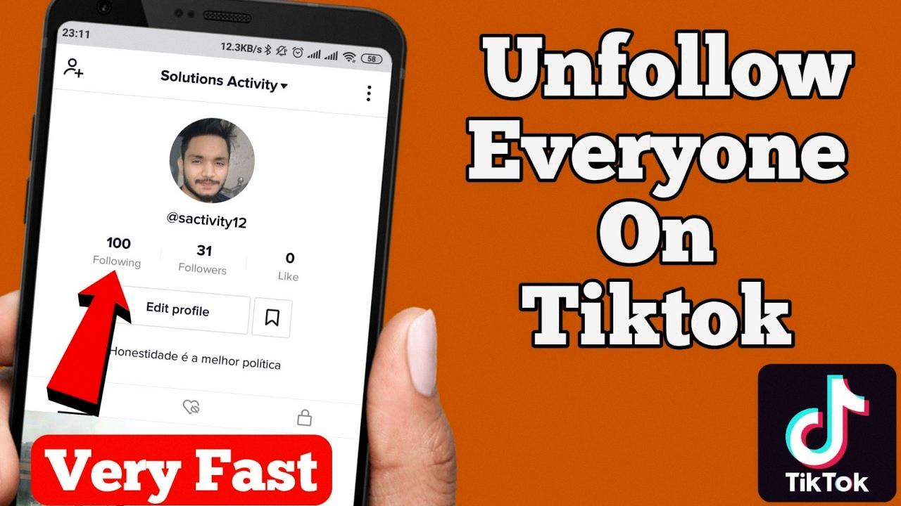 how to unfollow everyone on tiktok at once on iphone