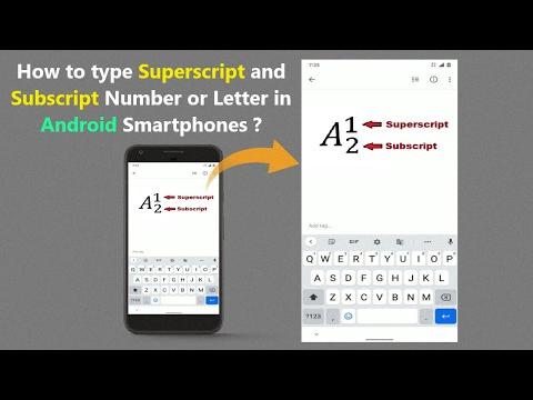 how to write subscript in mobile keyboard