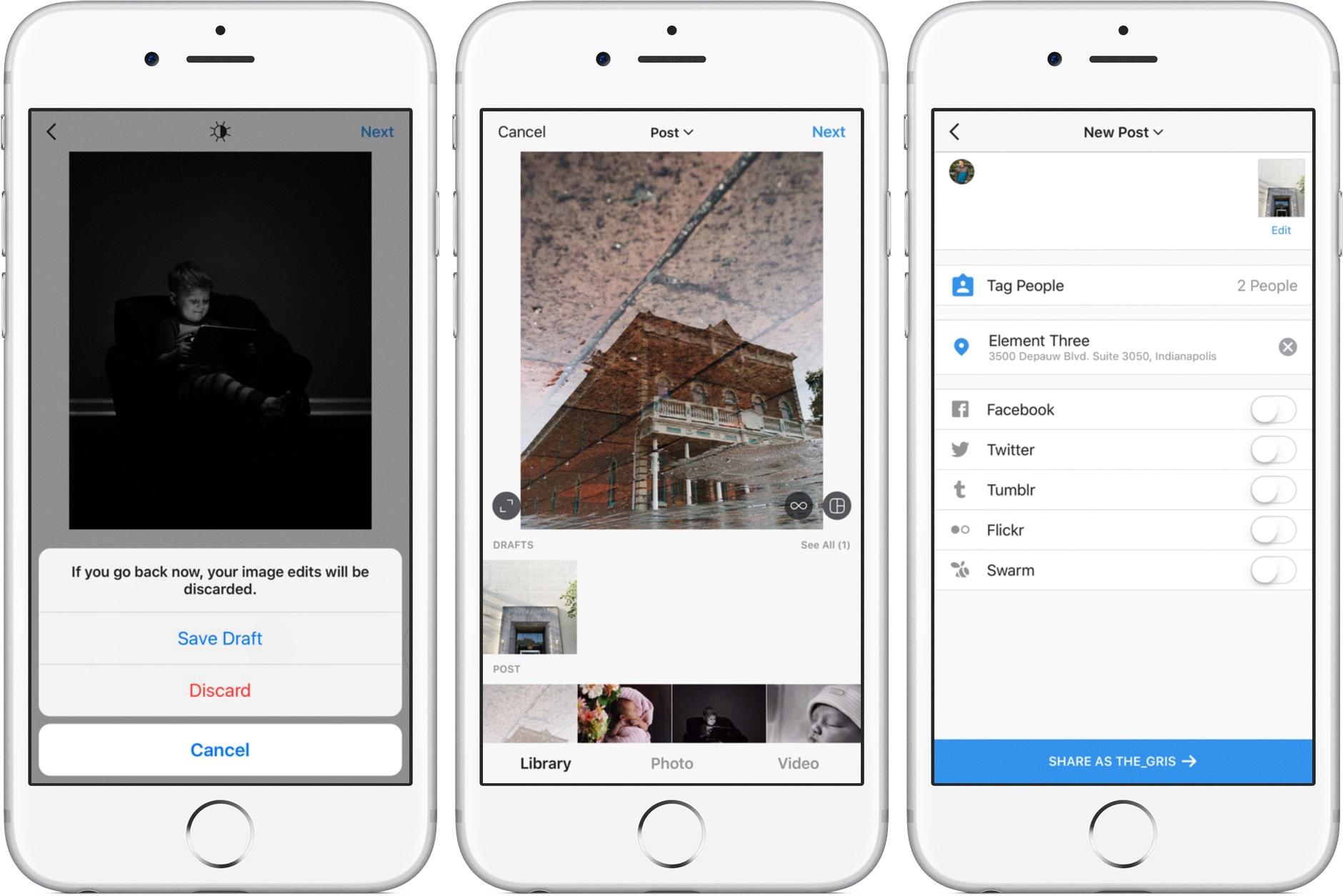 instagram drafts disappeared